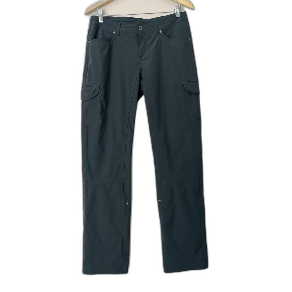 Kuhl Freeflex Roll-Up Pant Black 10 Convertible Hiking Gorpcore Travel Stretch